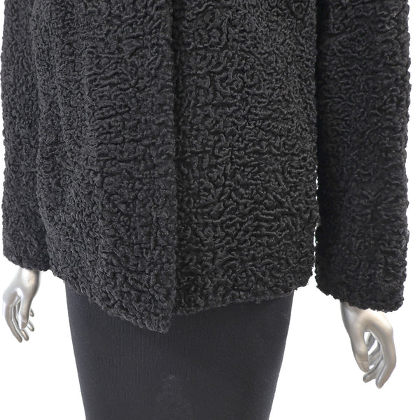 Persian Lamb Jacket with Mink Collar- Size M