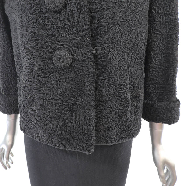 Lamb Jacket with Mink Collar- Size M