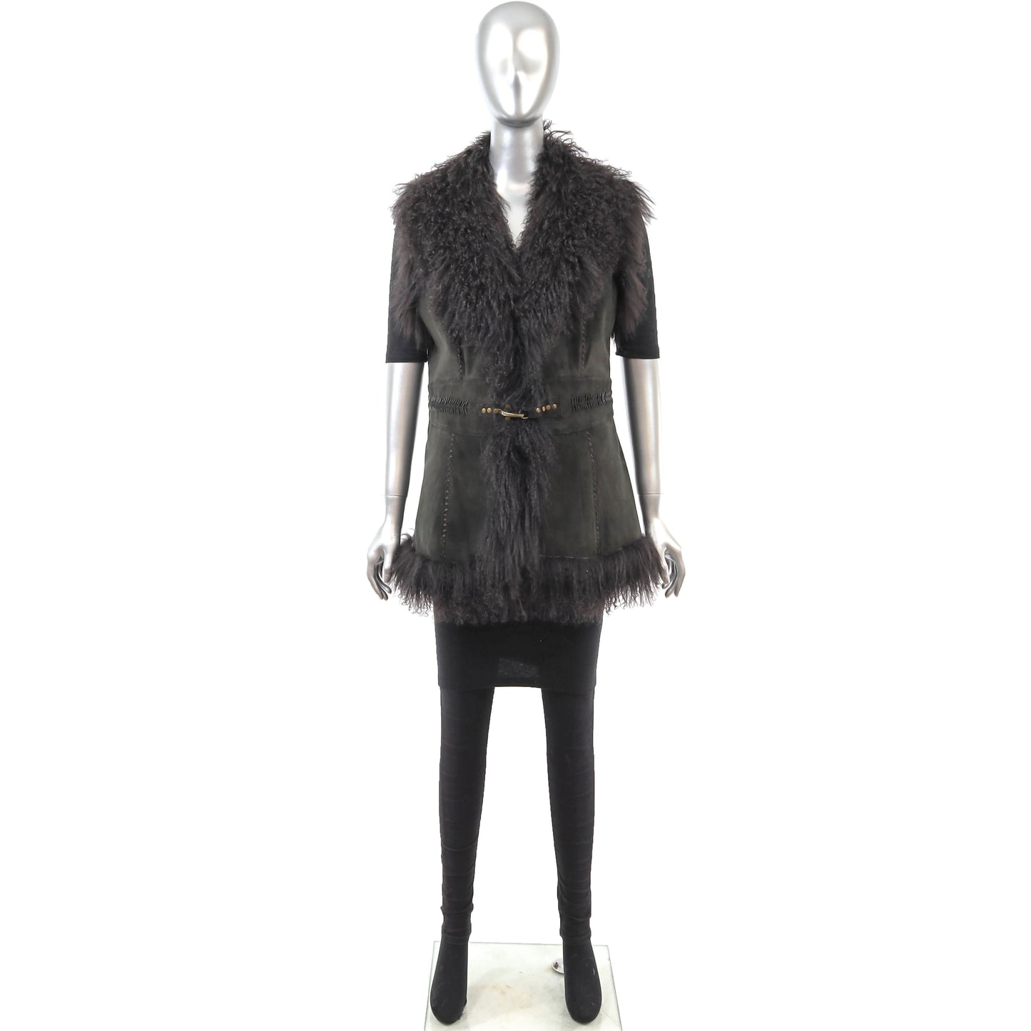 Curly Lamb Shearling Vest- Size S-M