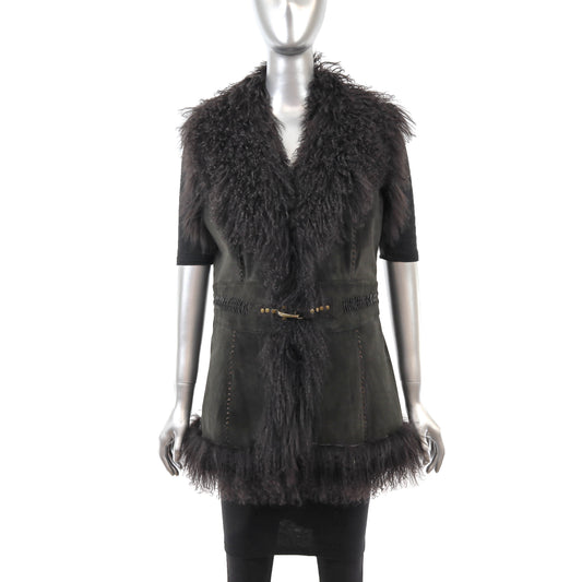 Curly Lamb Shearling Vest- Size S-M