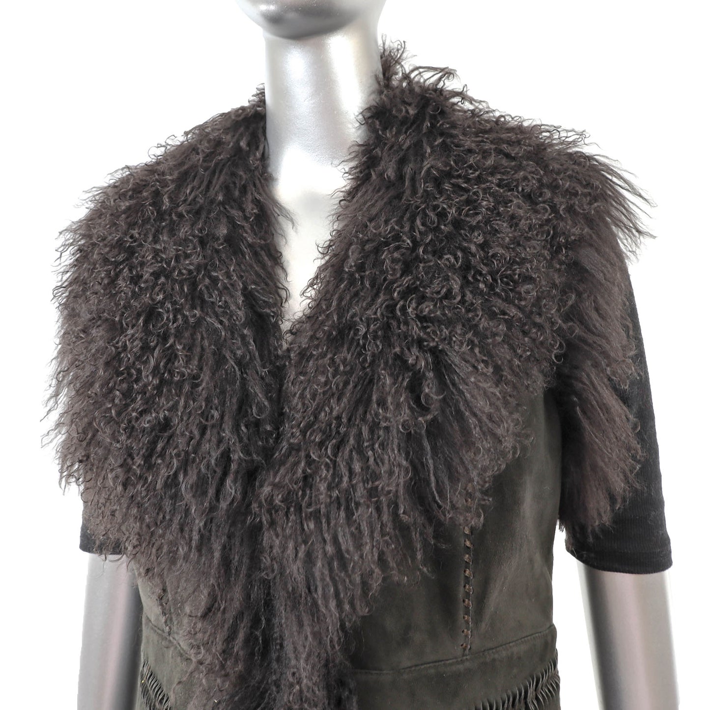 Curly Lamb Shearling Vest- Size S-M