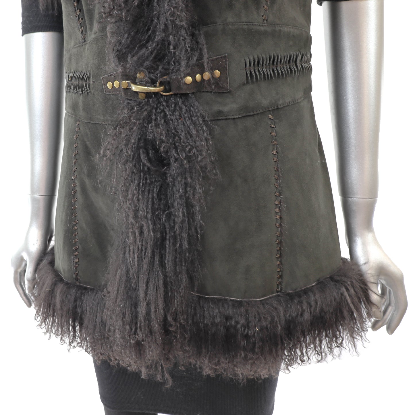 Curly Lamb Shearling Vest- Size S-M