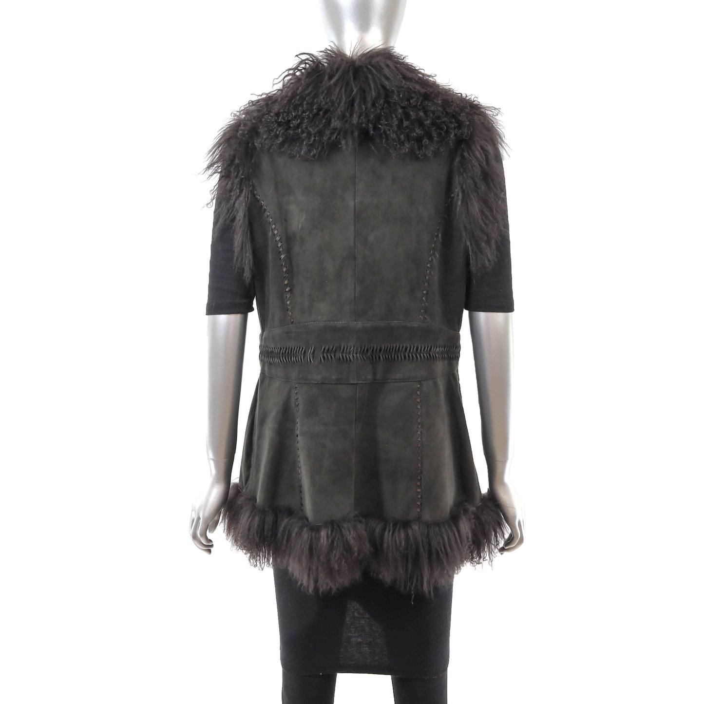 Curly Lamb Shearling Vest- Size S-M