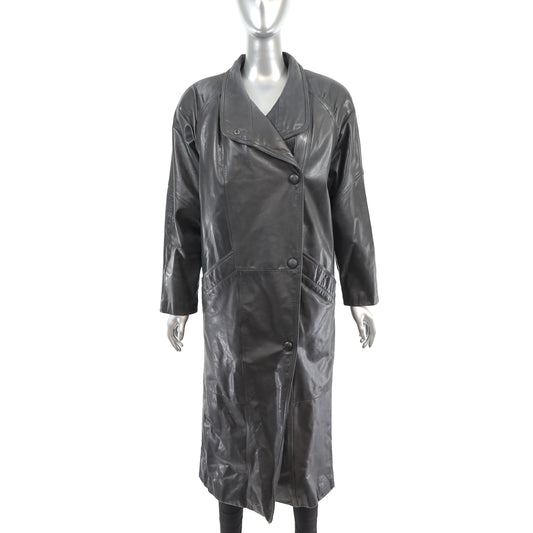 Leather Coat- Size M