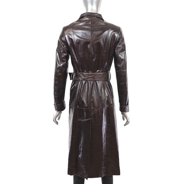 Italian Leather Coat- Size XS
