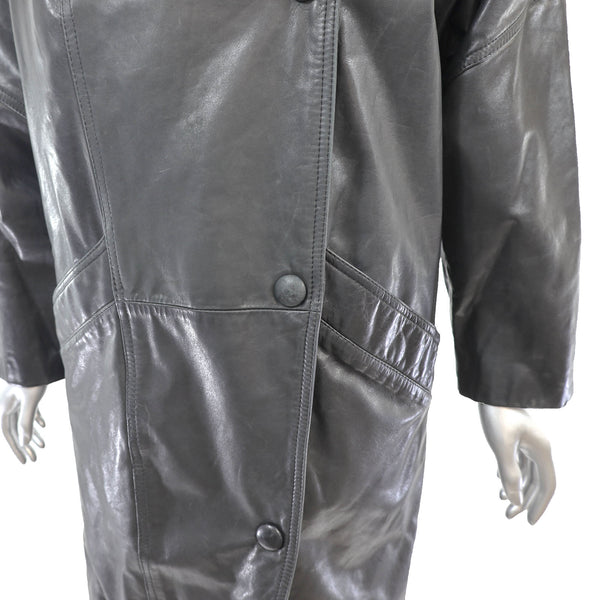 Leather Coat- Size M
