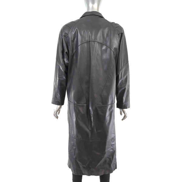 Leather Coat- Size M