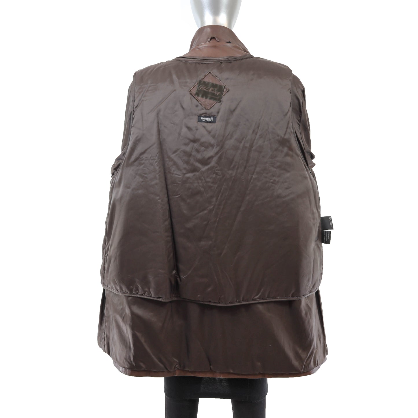 Brown Leather Jacket- Size L