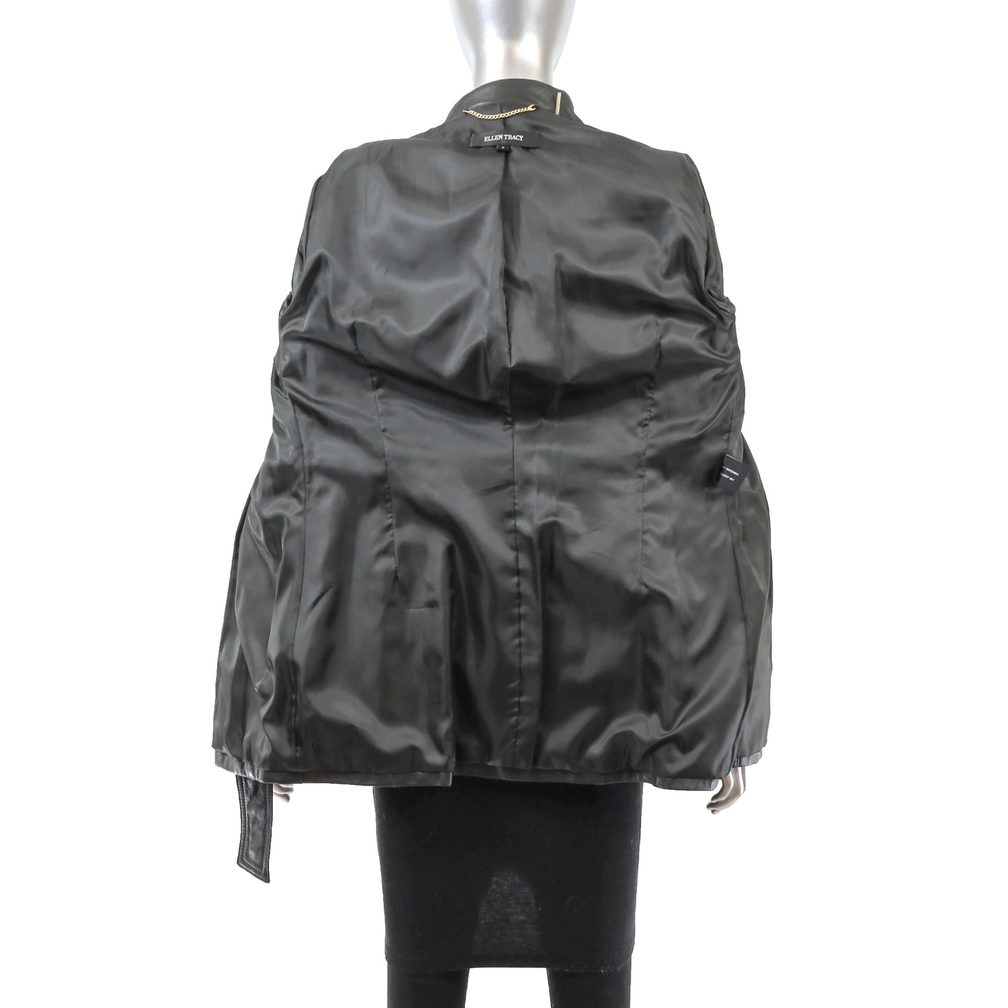 Dark Olive Leather Jacket- Size S