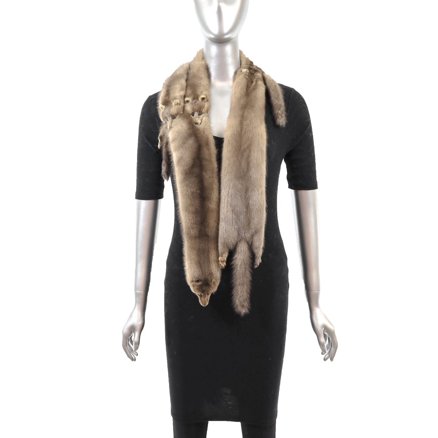 Grey Mink Boa- Size Free