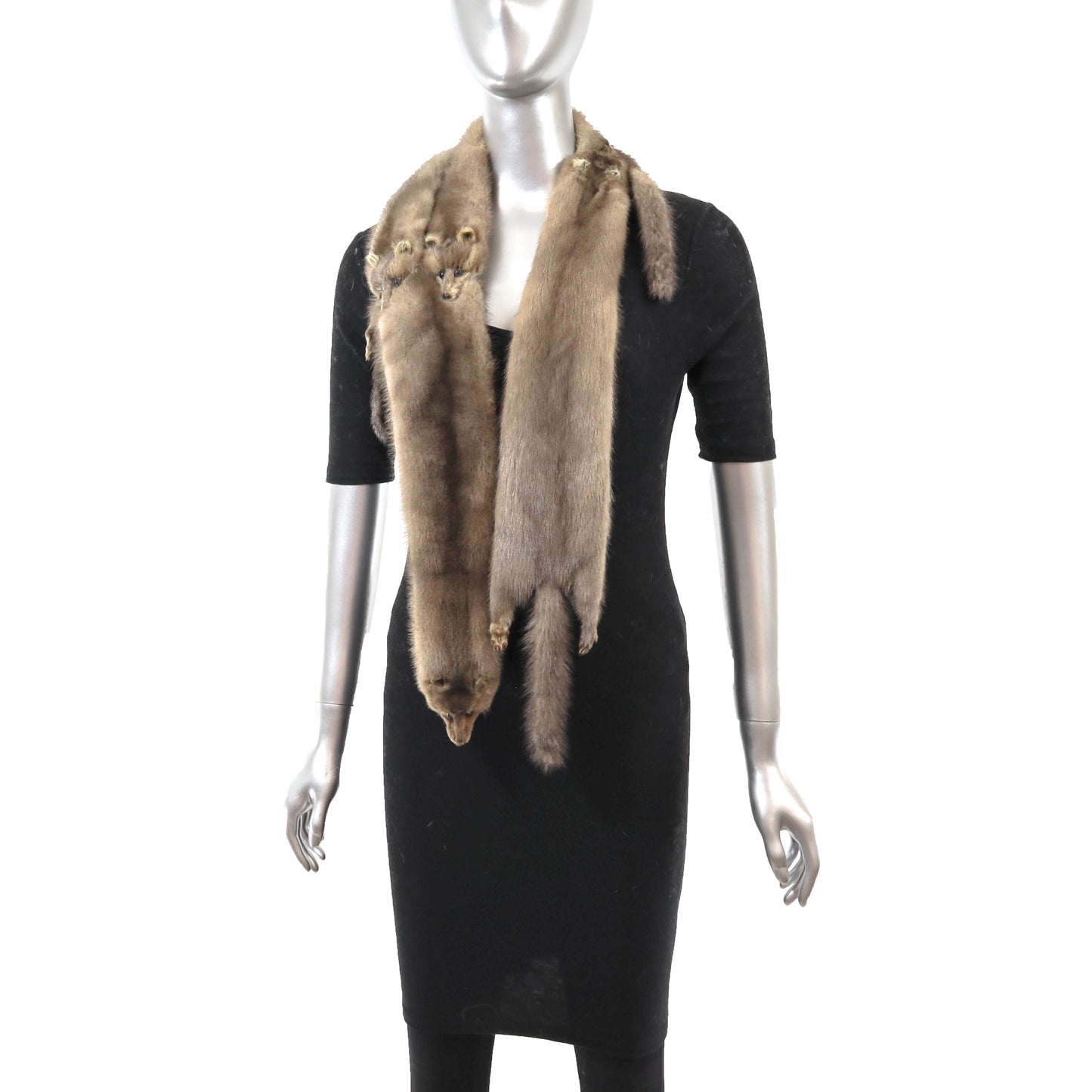 Grey Mink Boa- Size Free