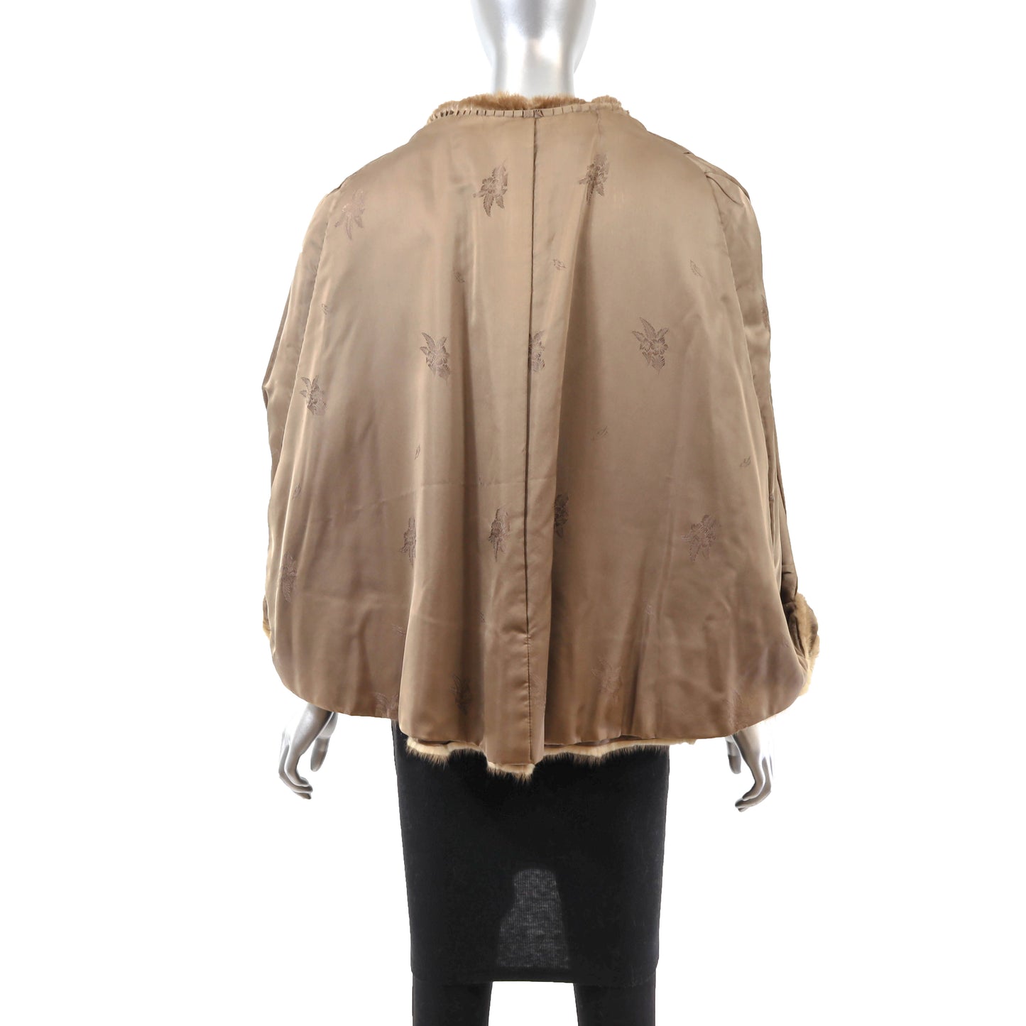 Light Brown Mink Cape- Size Free