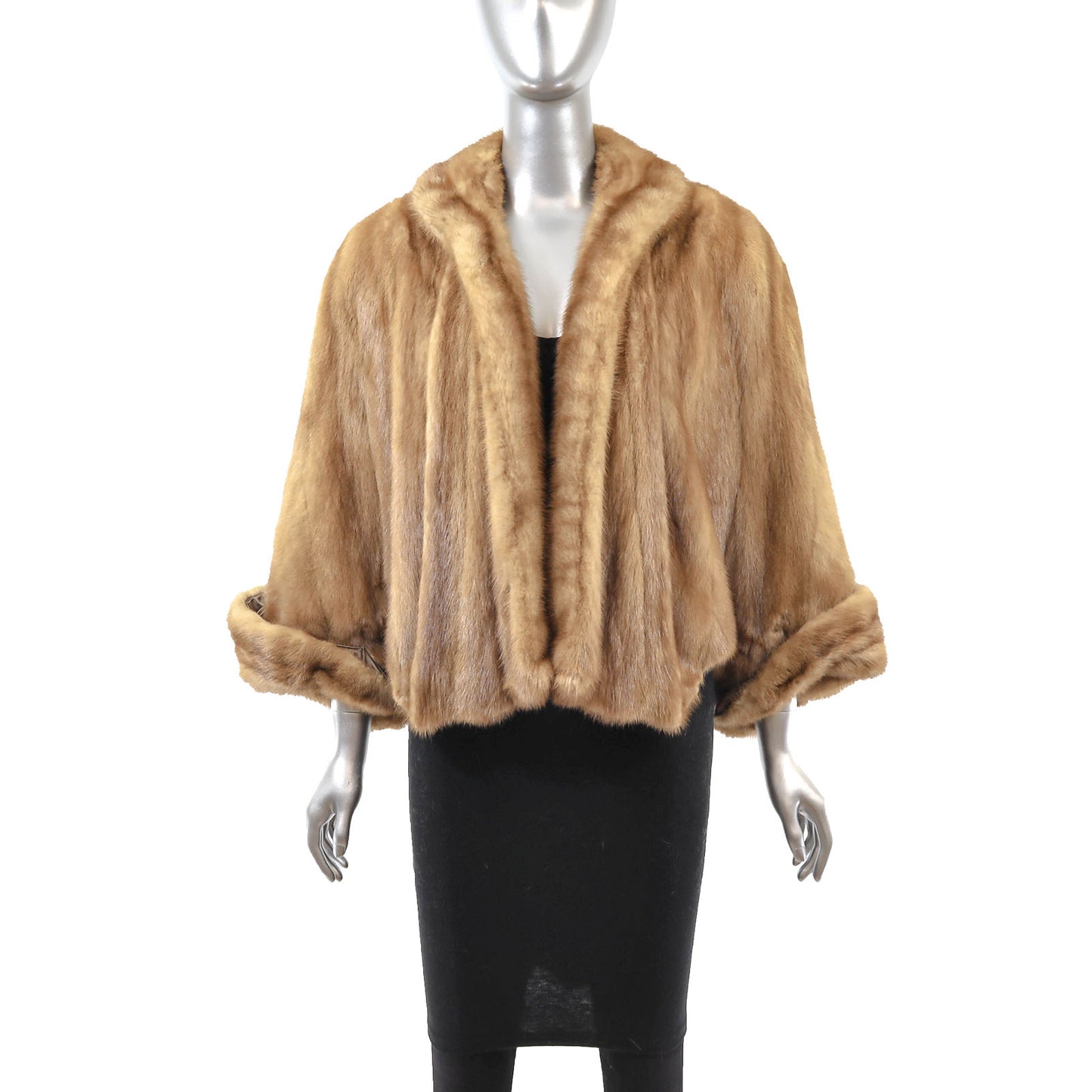 Light Brown Mink Cape- Size Free
