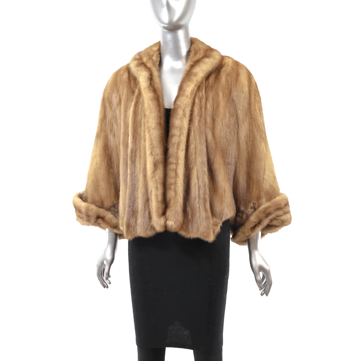 Light Brown Mink Cape- Size Free