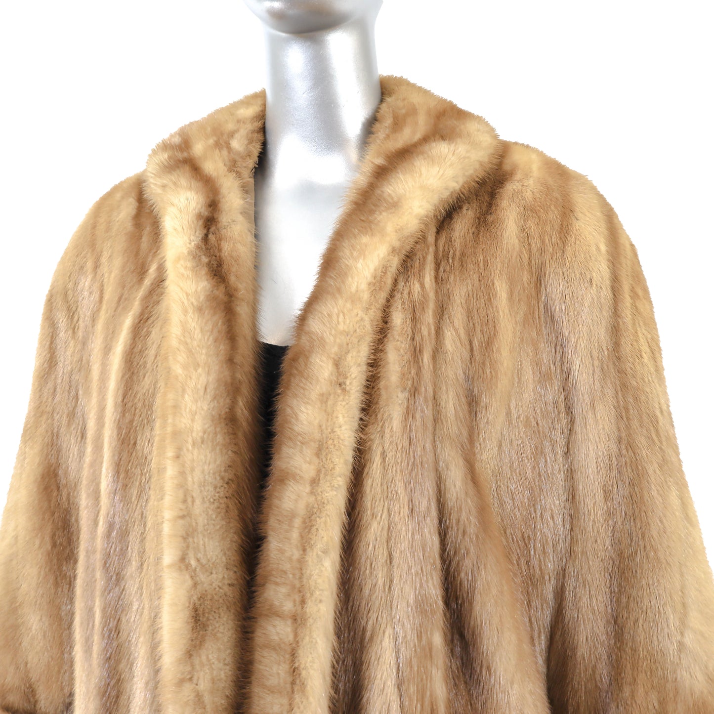 Light Brown Mink Cape- Size Free