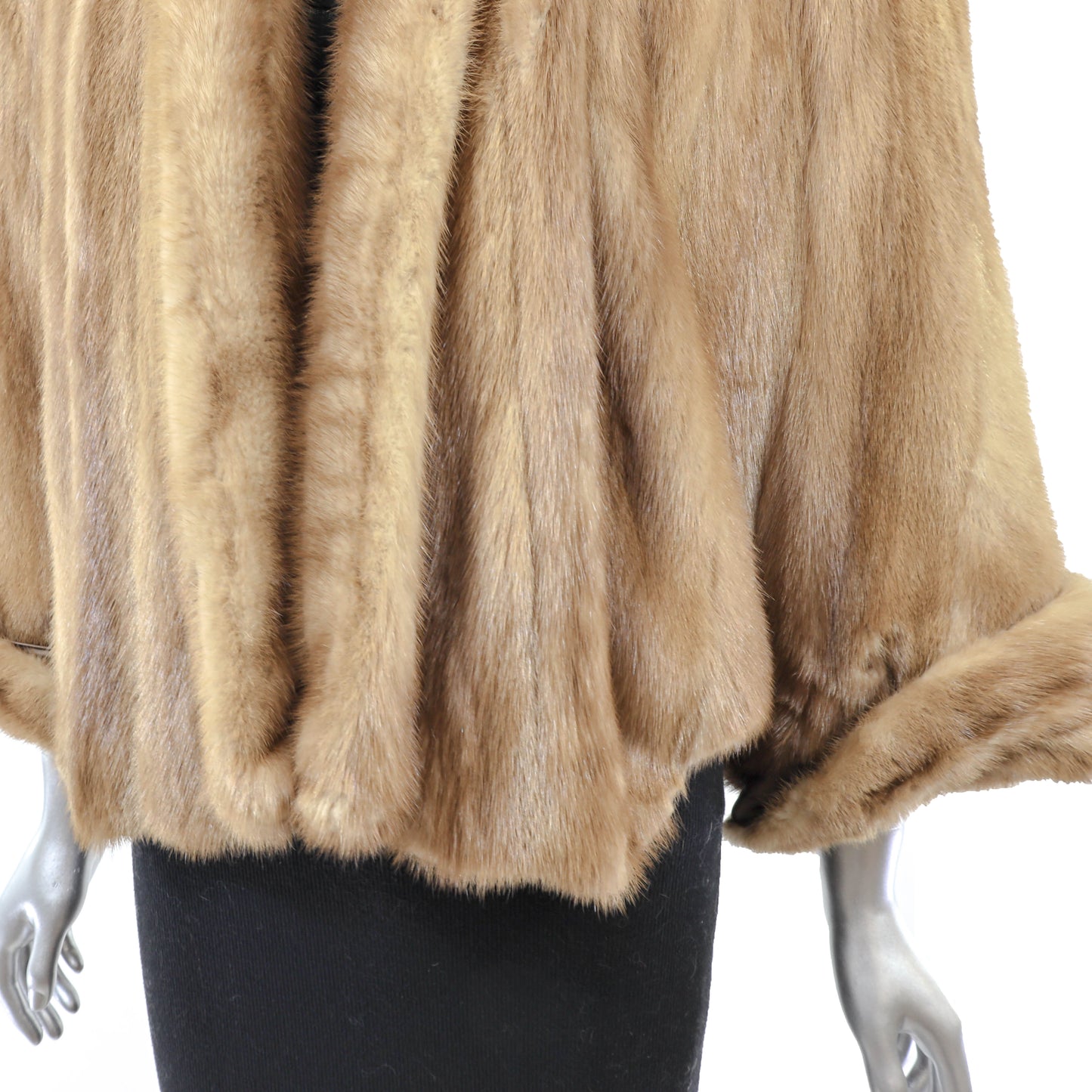 Light Brown Mink Cape- Size Free