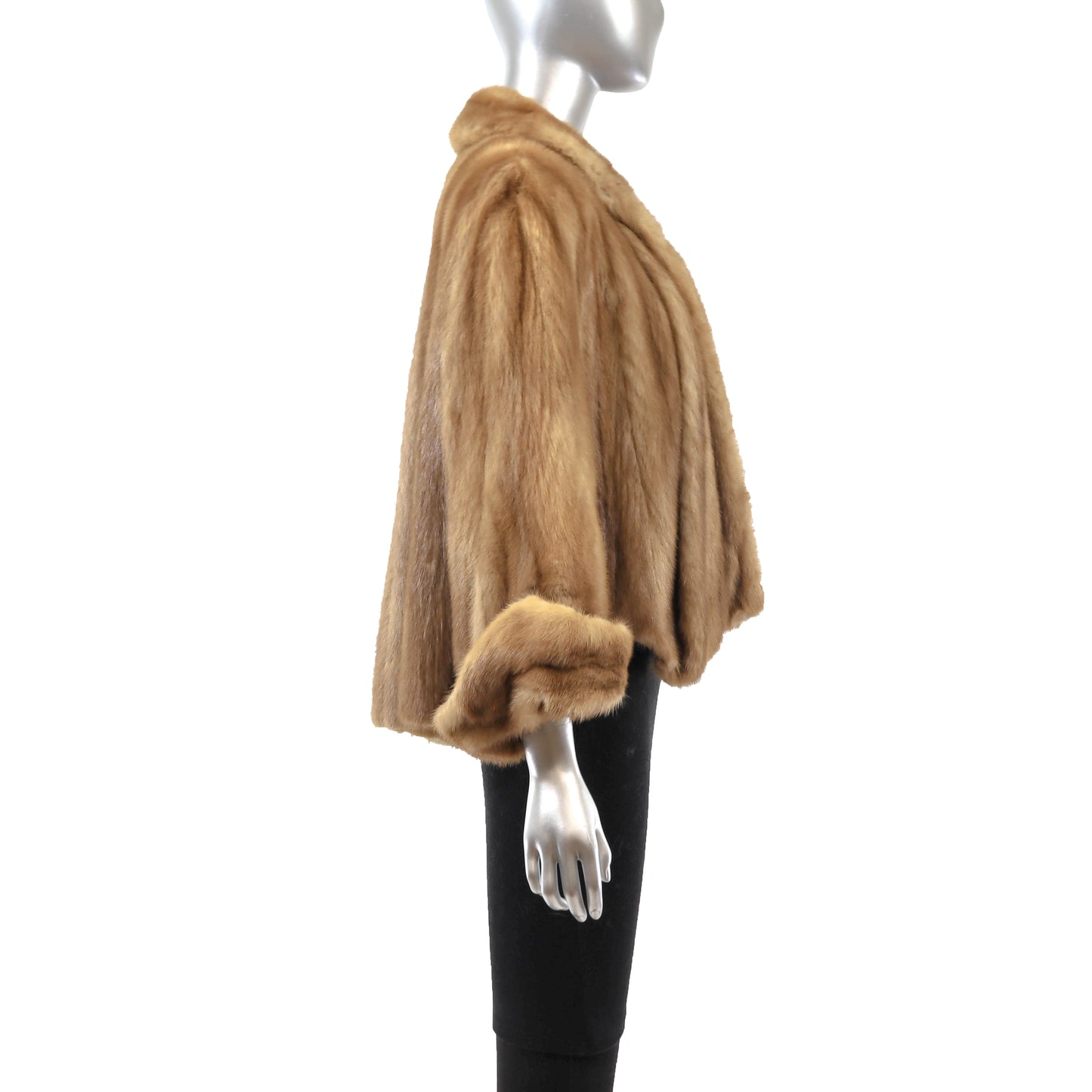 Light Brown Mink Cape- Size Free