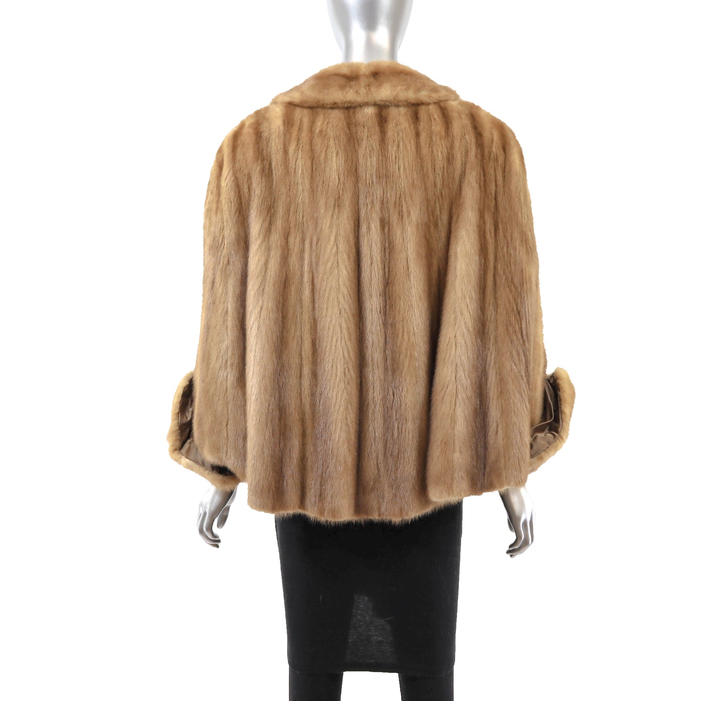 Light Brown Mink Cape- Size Free