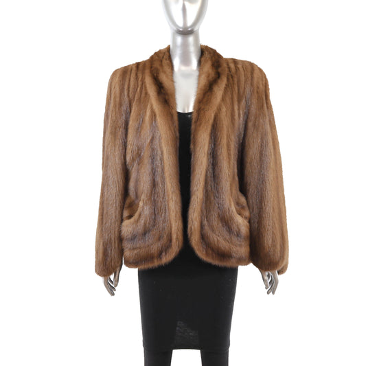 Light Brown Mink Cape- Size Free