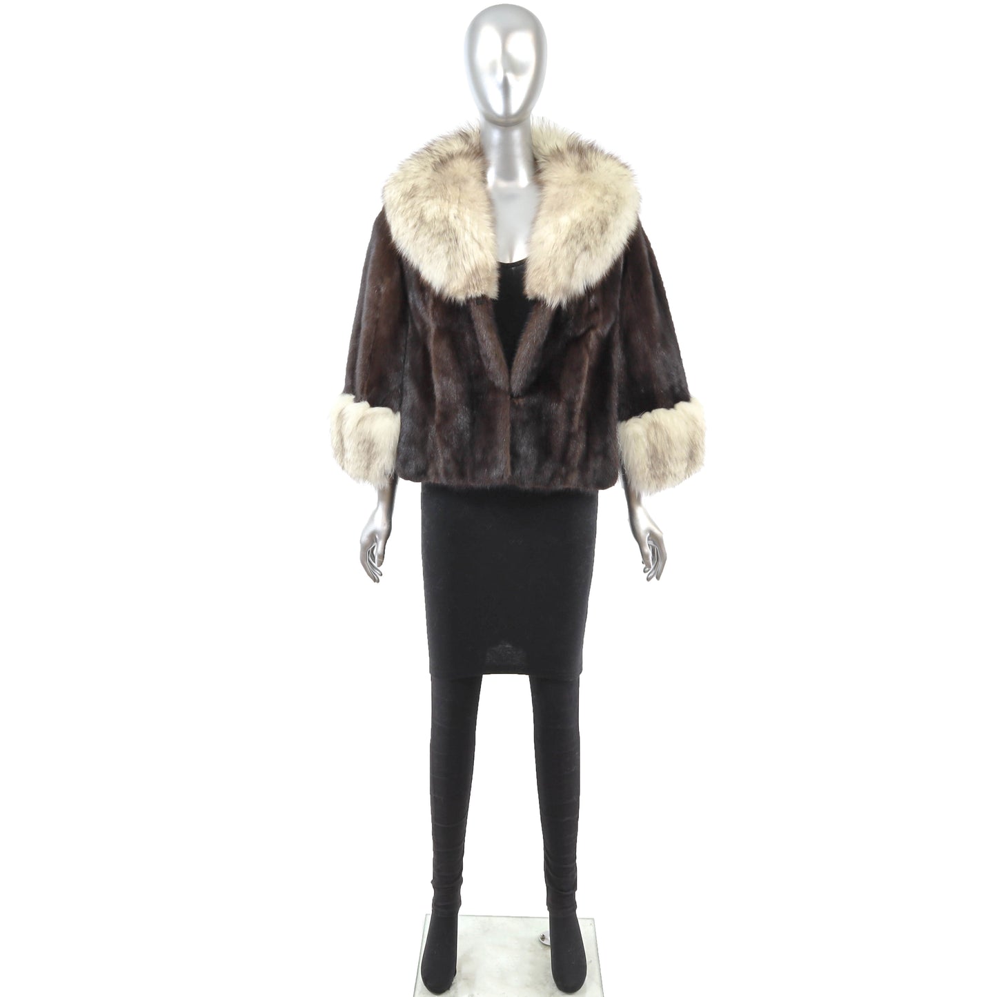 Mink and Fox Cape- Size L
