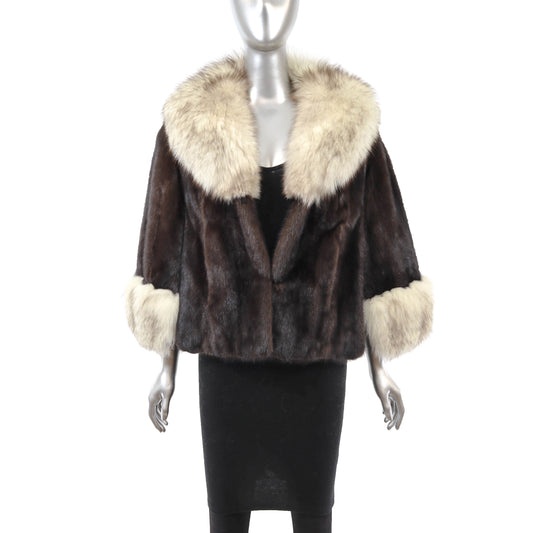 Mink and Fox Cape- Size L