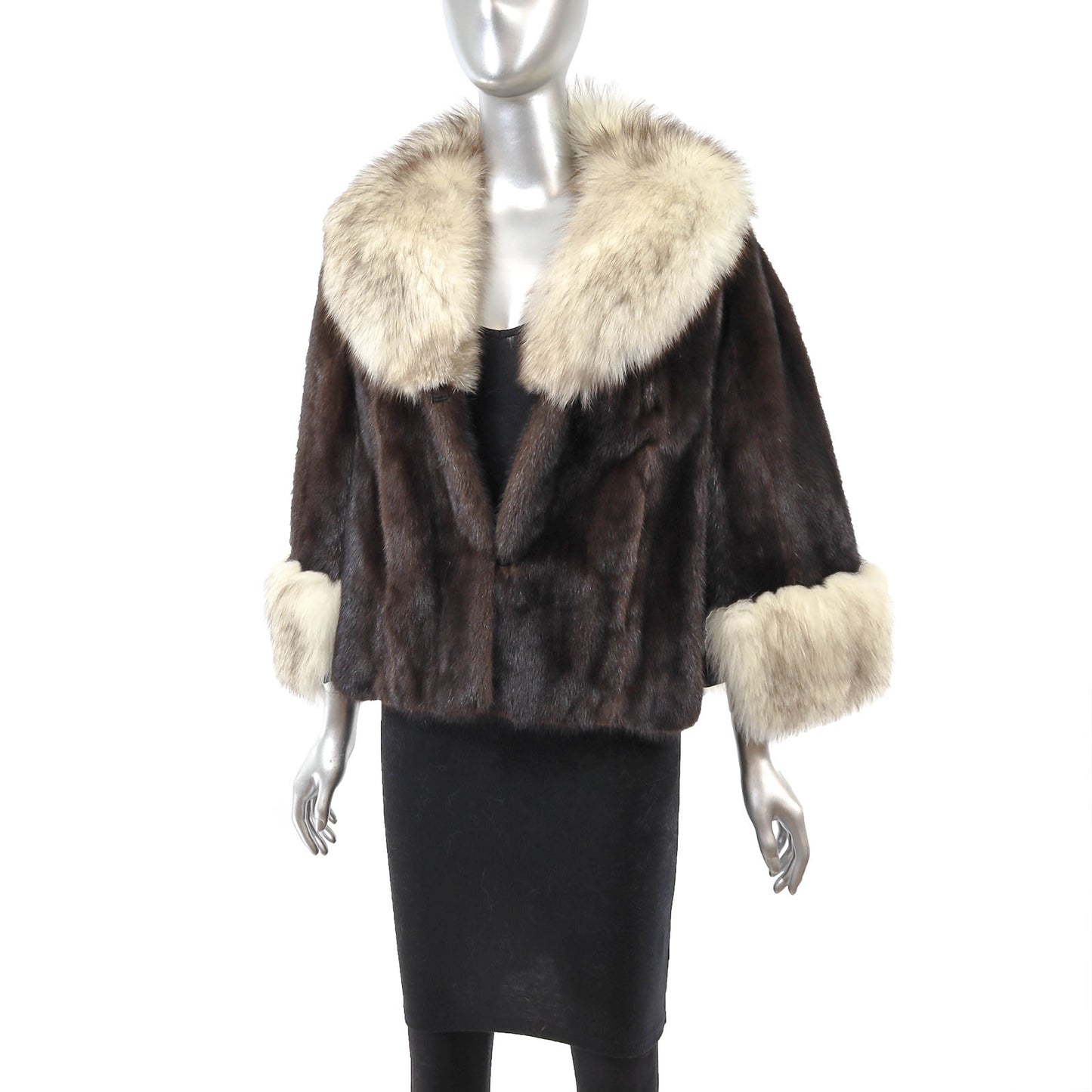 Mink and Fox Cape- Size L