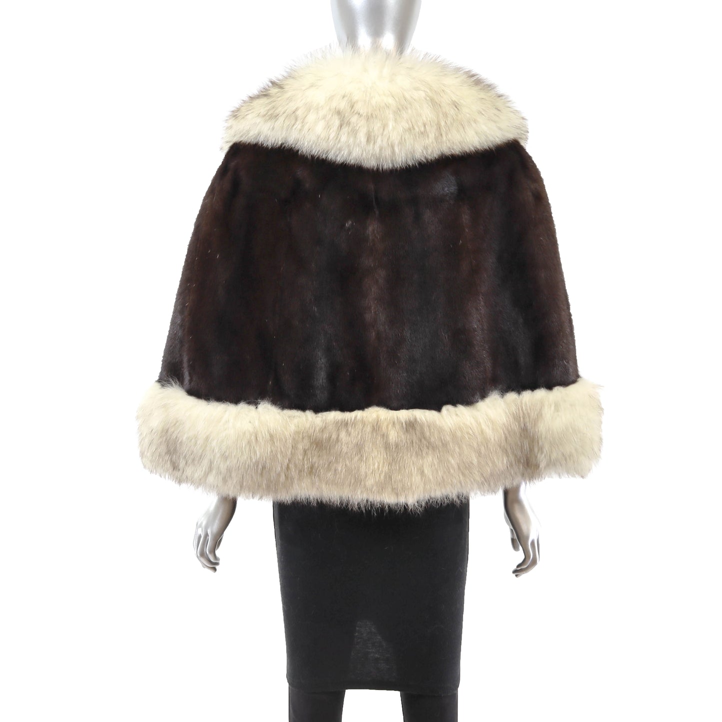 Mink and Fox Cape- Size L