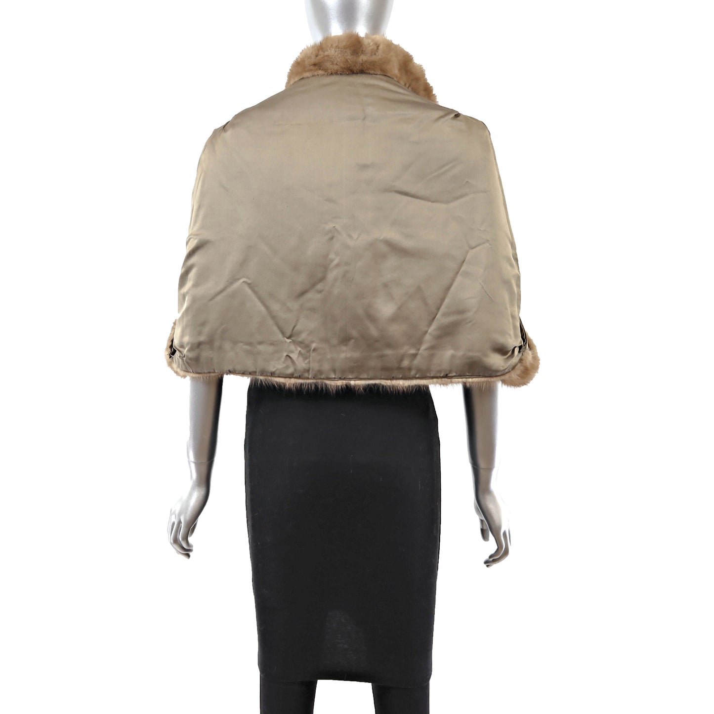 Light Brown Mink Cape- Size Free
