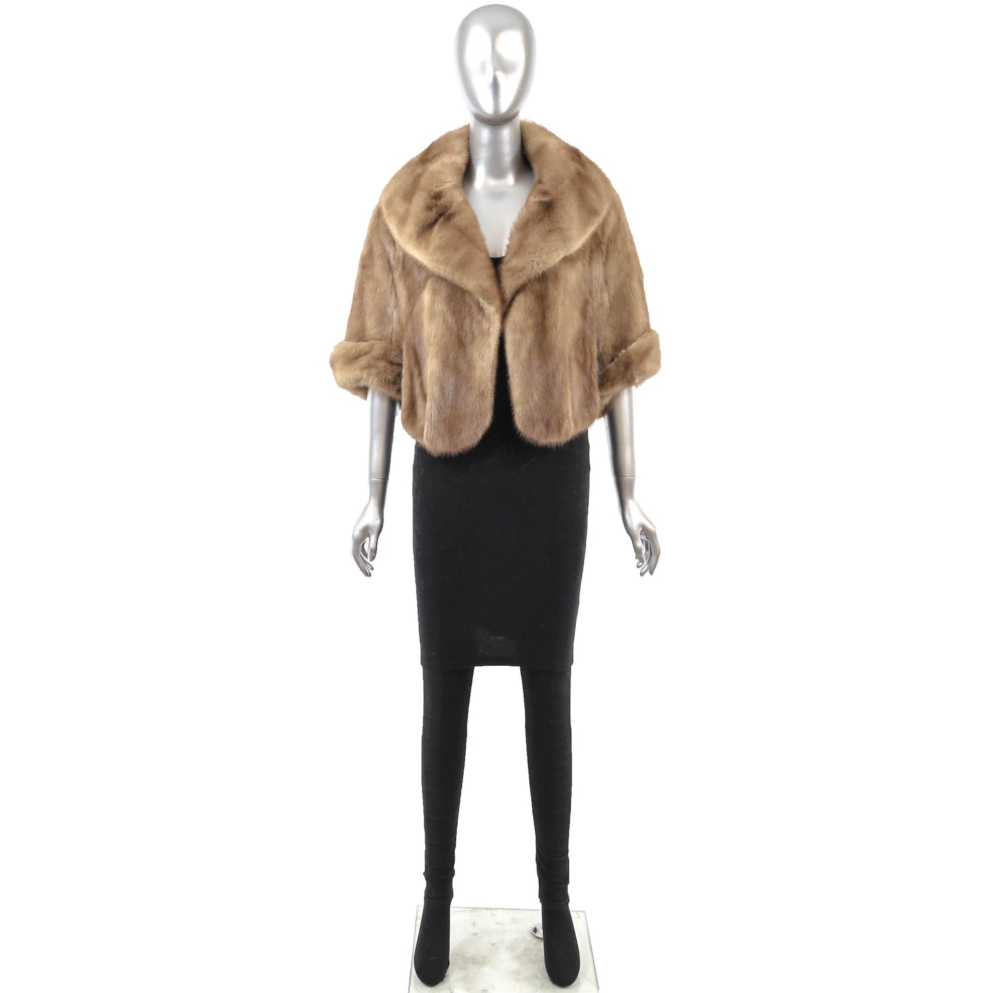 Light Brown Mink Cape- Size Free