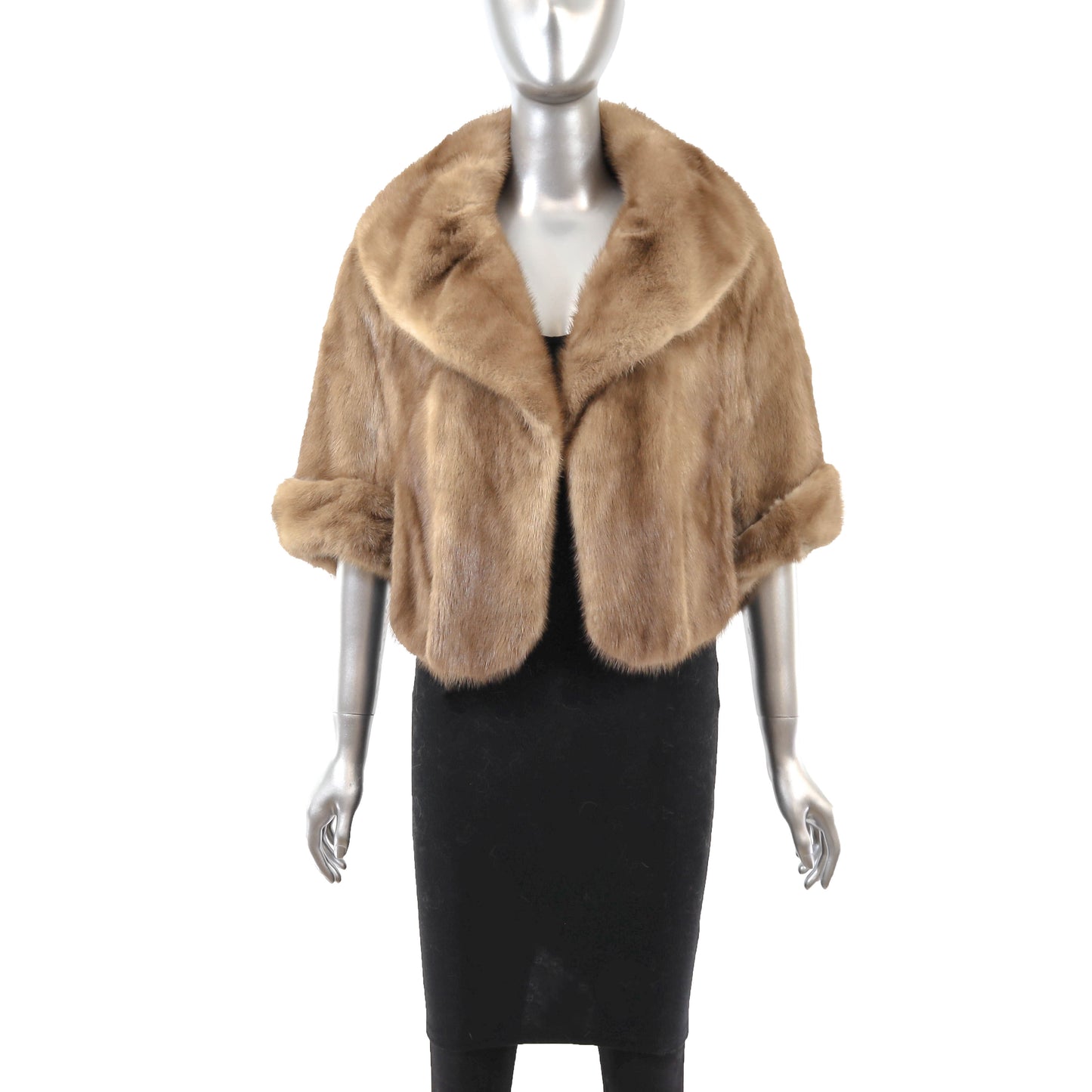 Light Brown Mink Cape- Size Free