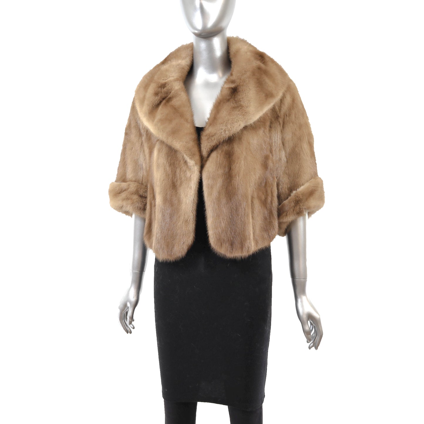 Light Brown Mink Cape- Size Free