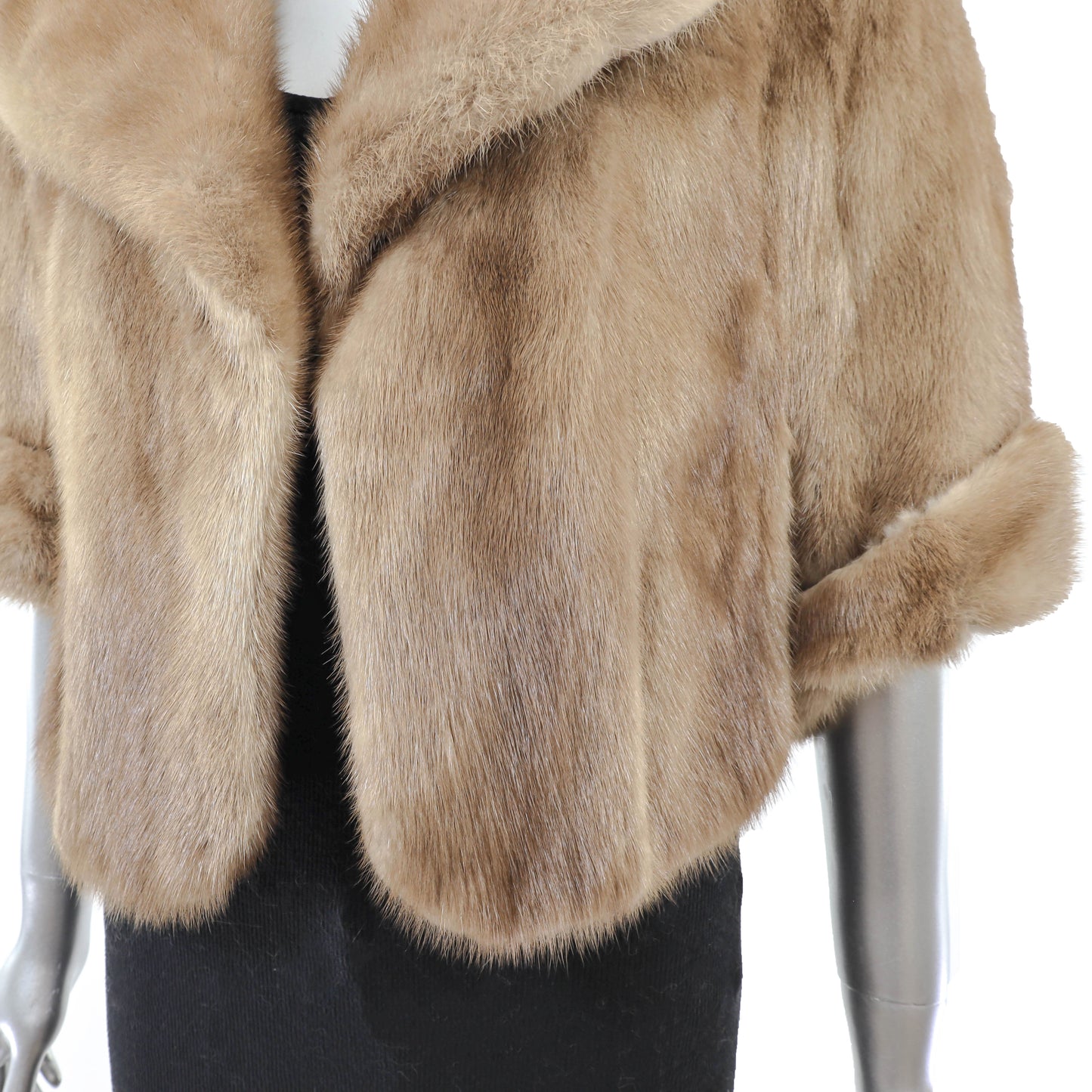 Light Brown Mink Cape- Size Free