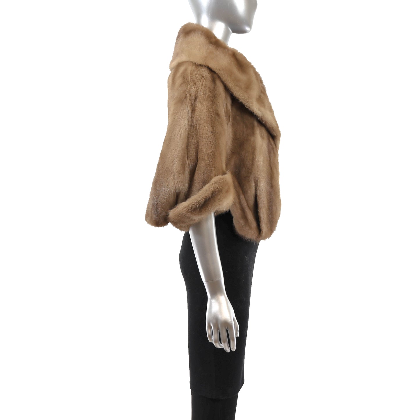 Light Brown Mink Cape- Size Free