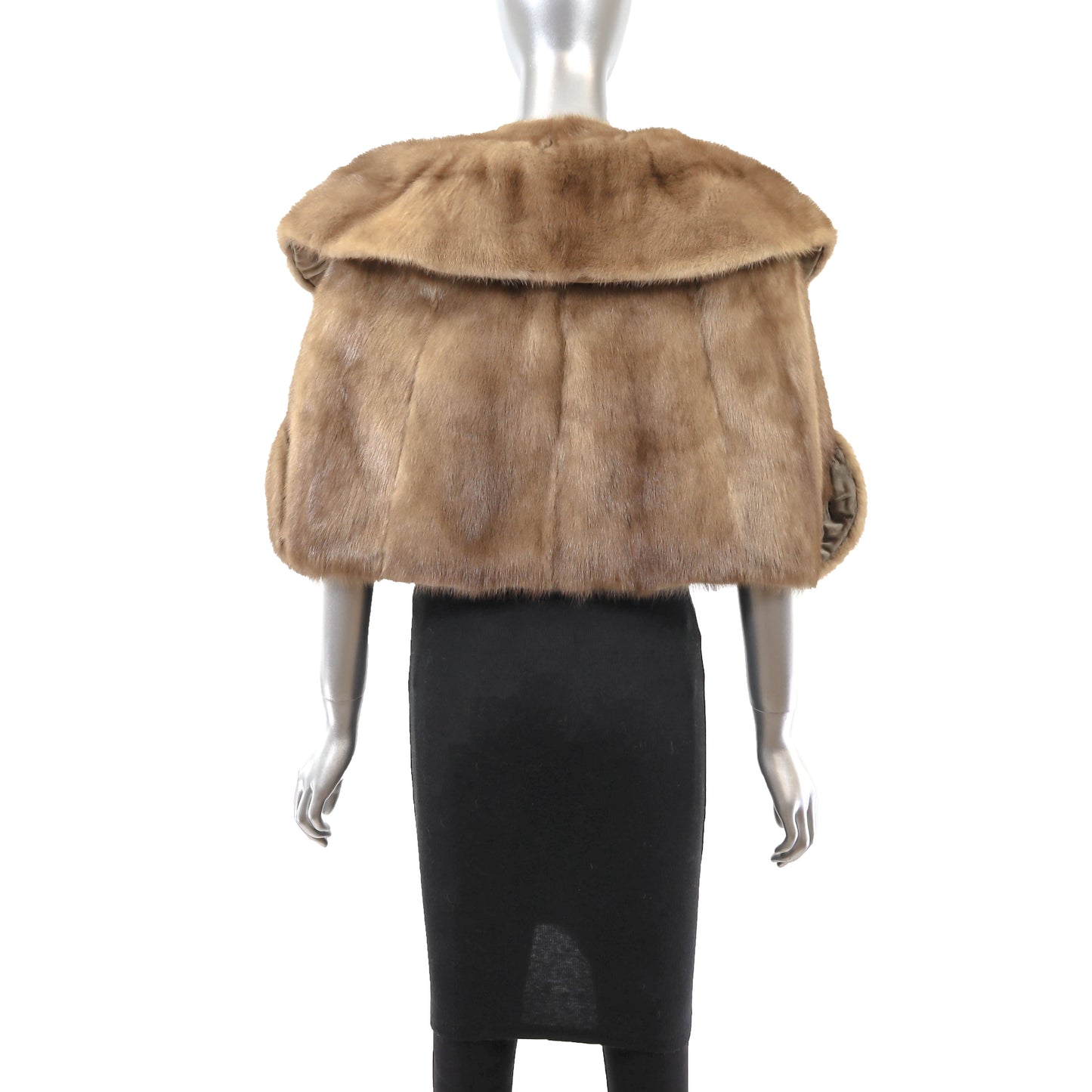 Light Brown Mink Cape- Size Free