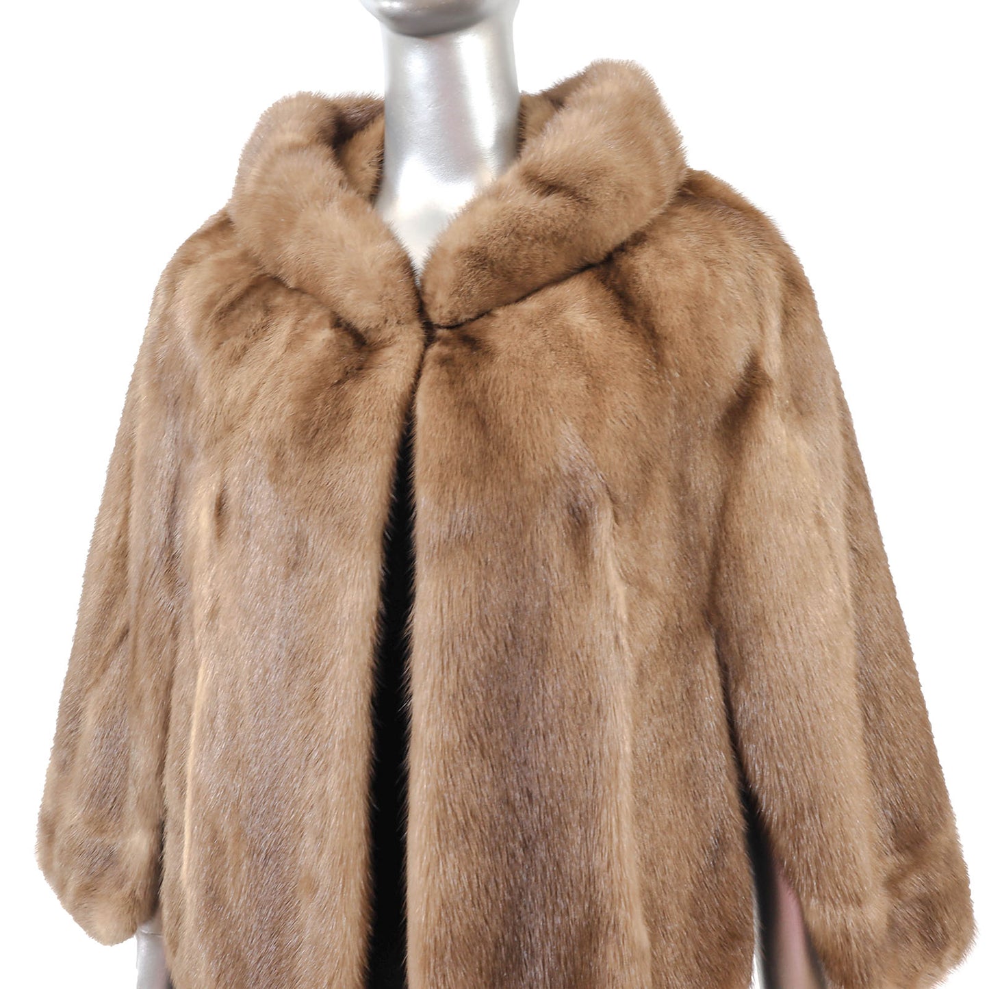 Light Brown Mink Cape- Size Free