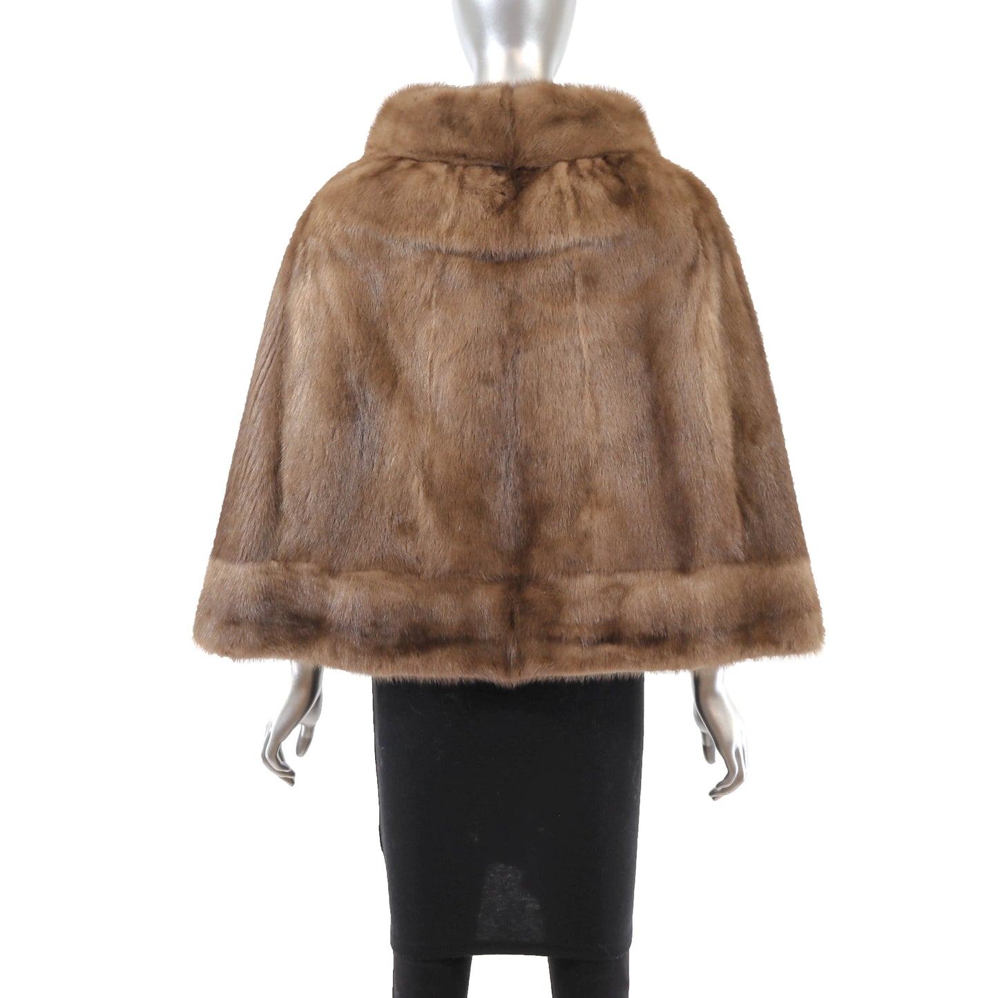 Light Brown Mink Cape- Size Free