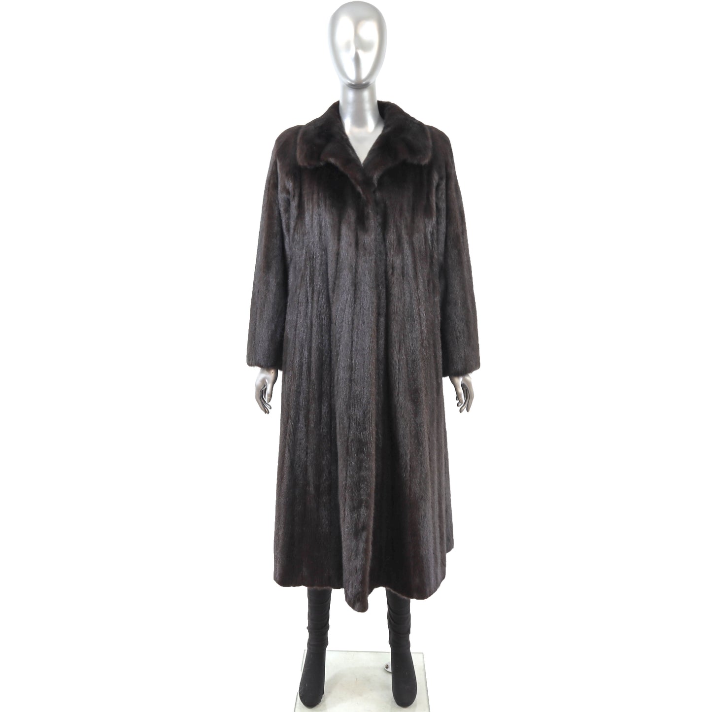 Black Mink Coat- Size M