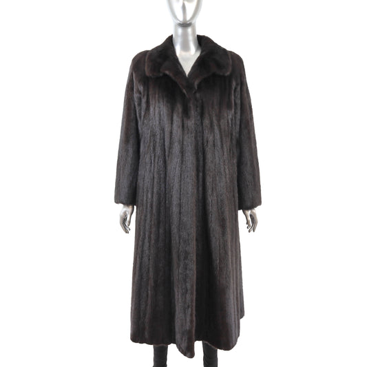 Black Mink Coat- Size M