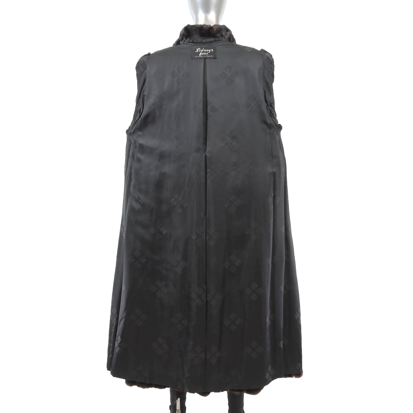Black Mink Coat- Size XL
