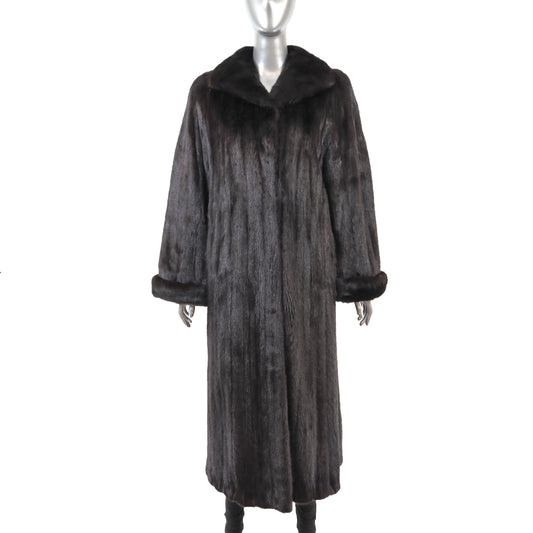 Black Mink Coat- Size XL