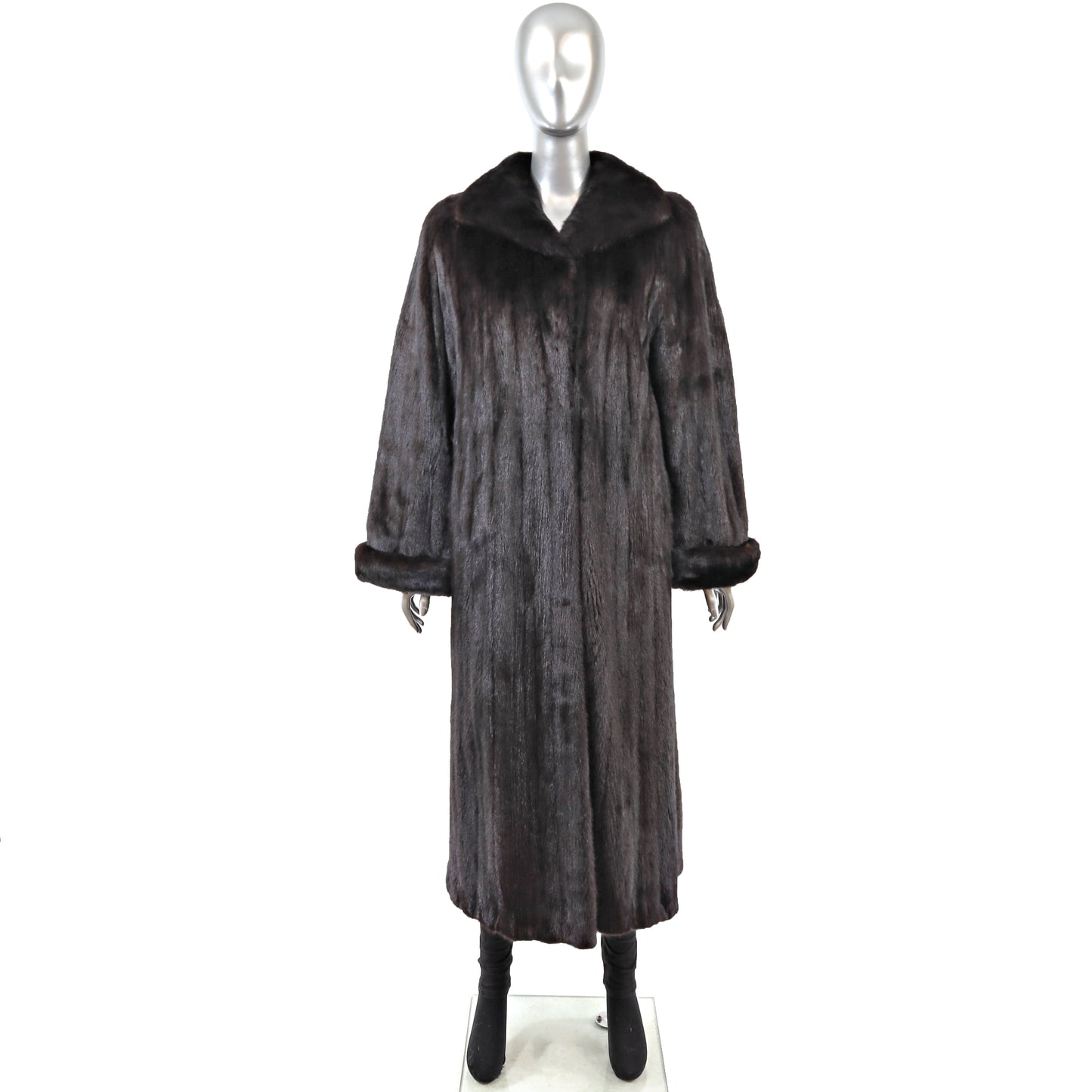 Black Mink Coat- Size XL