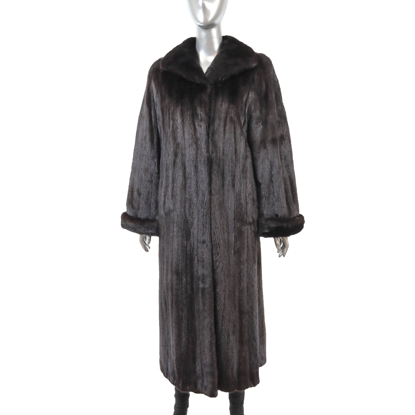 Black Mink Coat- Size XL