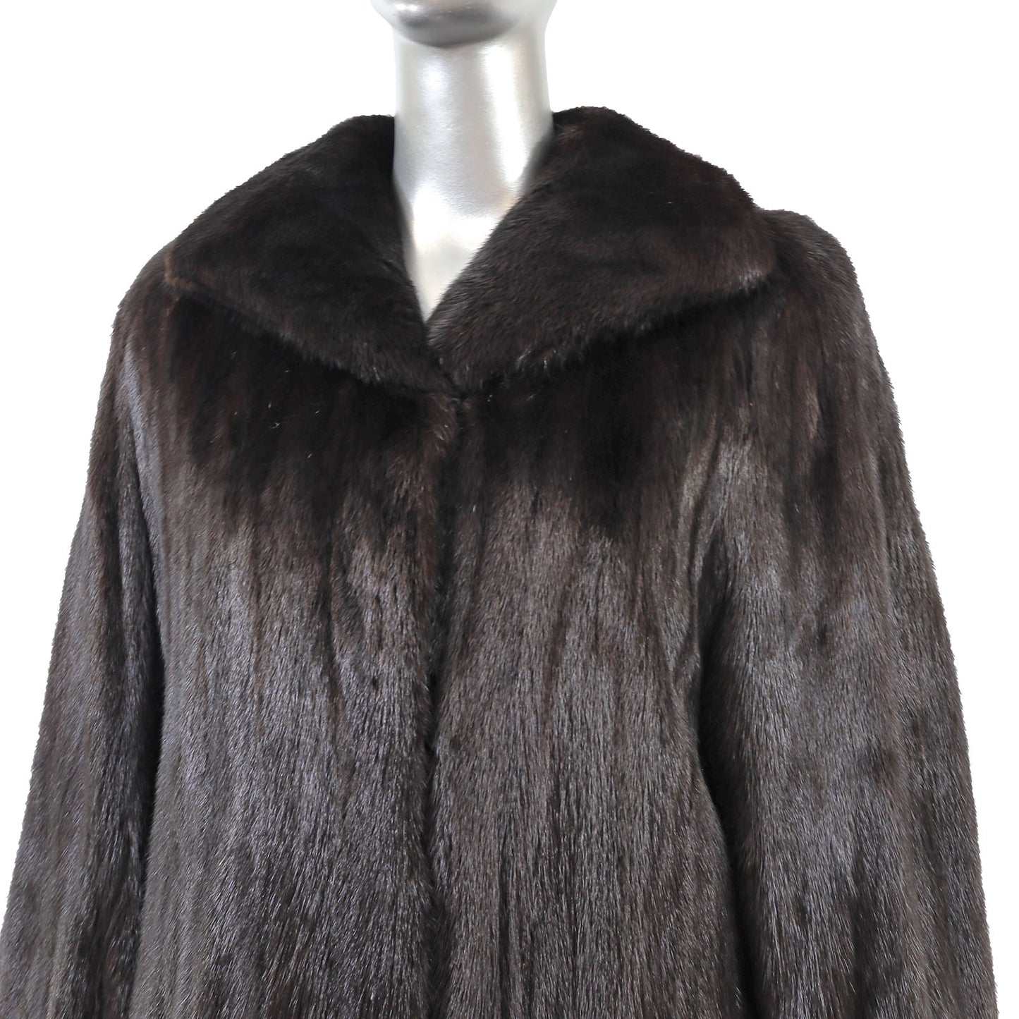Black Mink Coat- Size XL