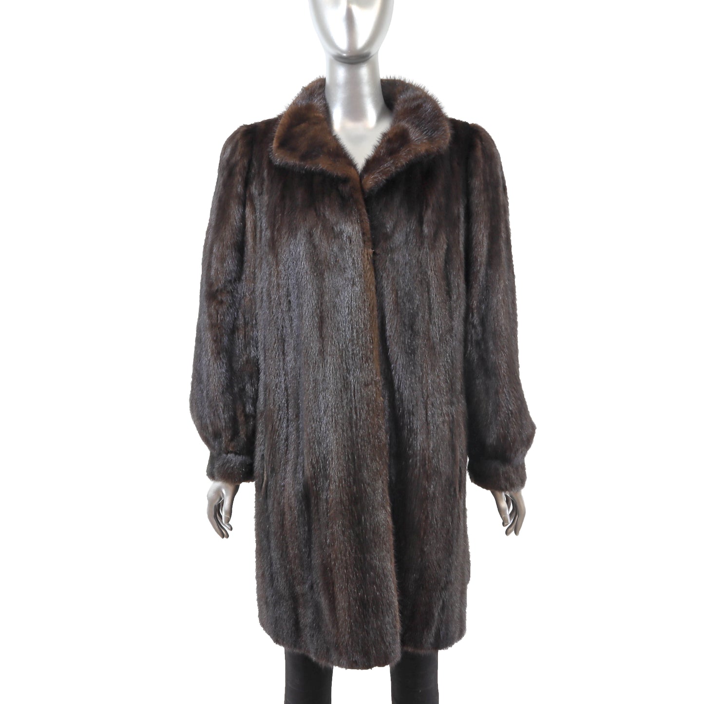 Brown Mink Coat- Size L