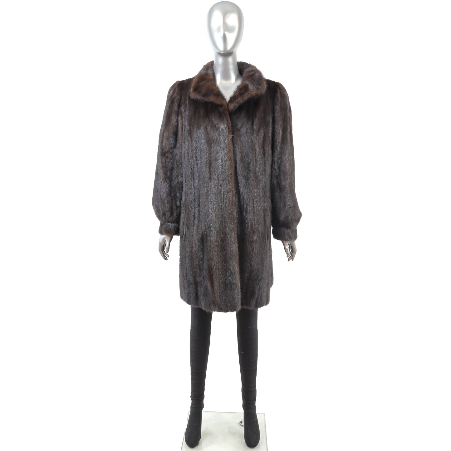 Brown Mink Coat- Size L