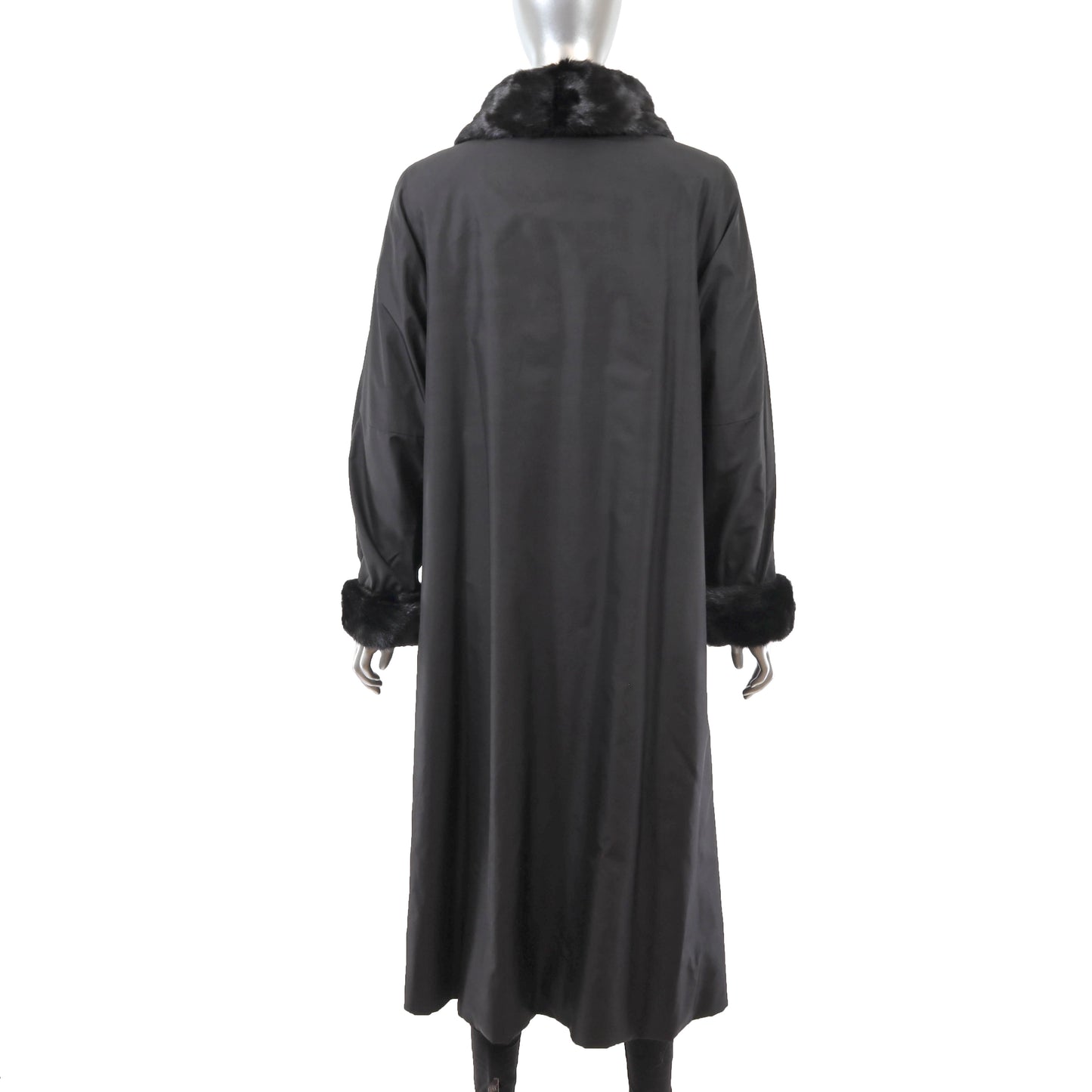 Black Sheared Reversible Mink Coat- Size M