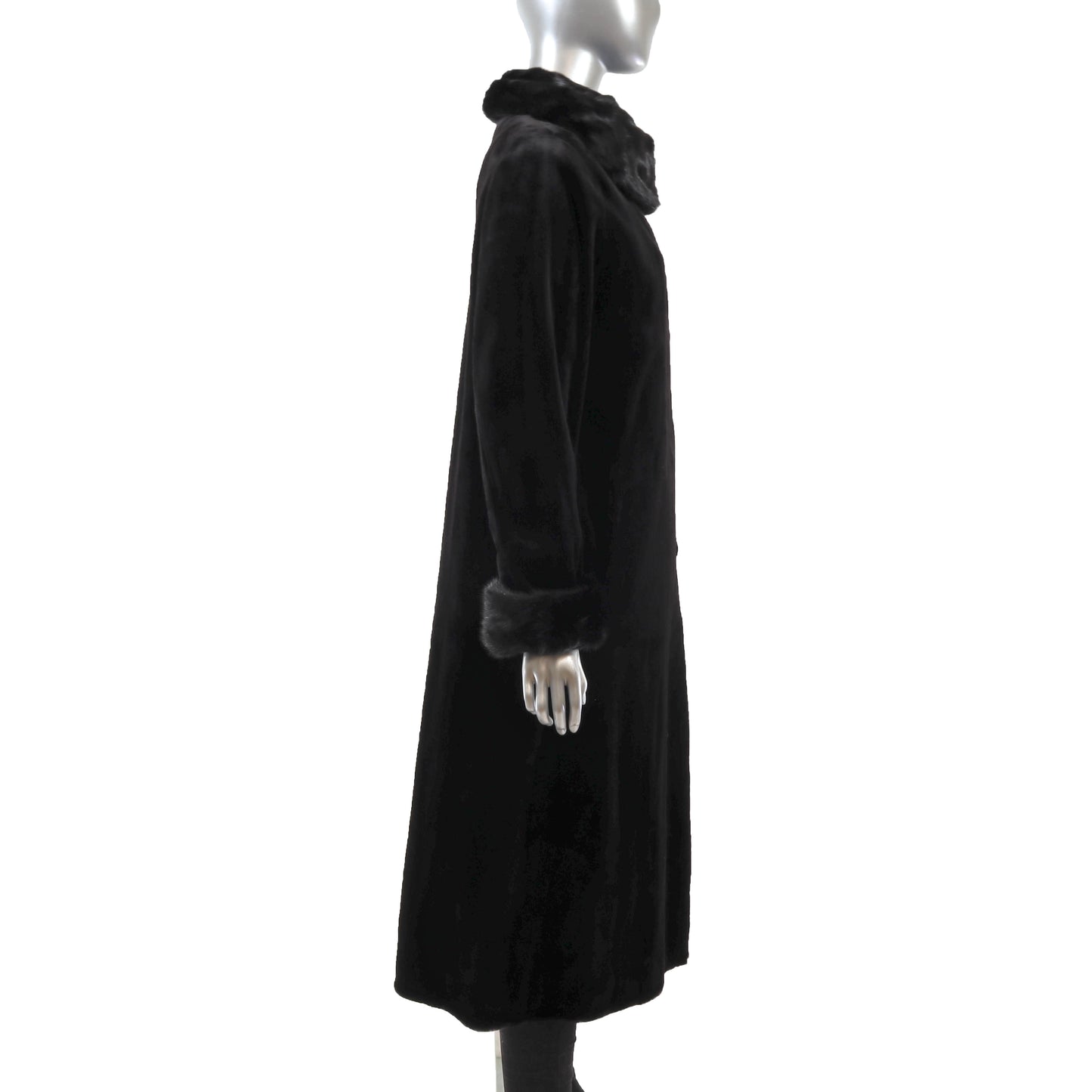 Black Sheared Reversible Mink Coat- Size M