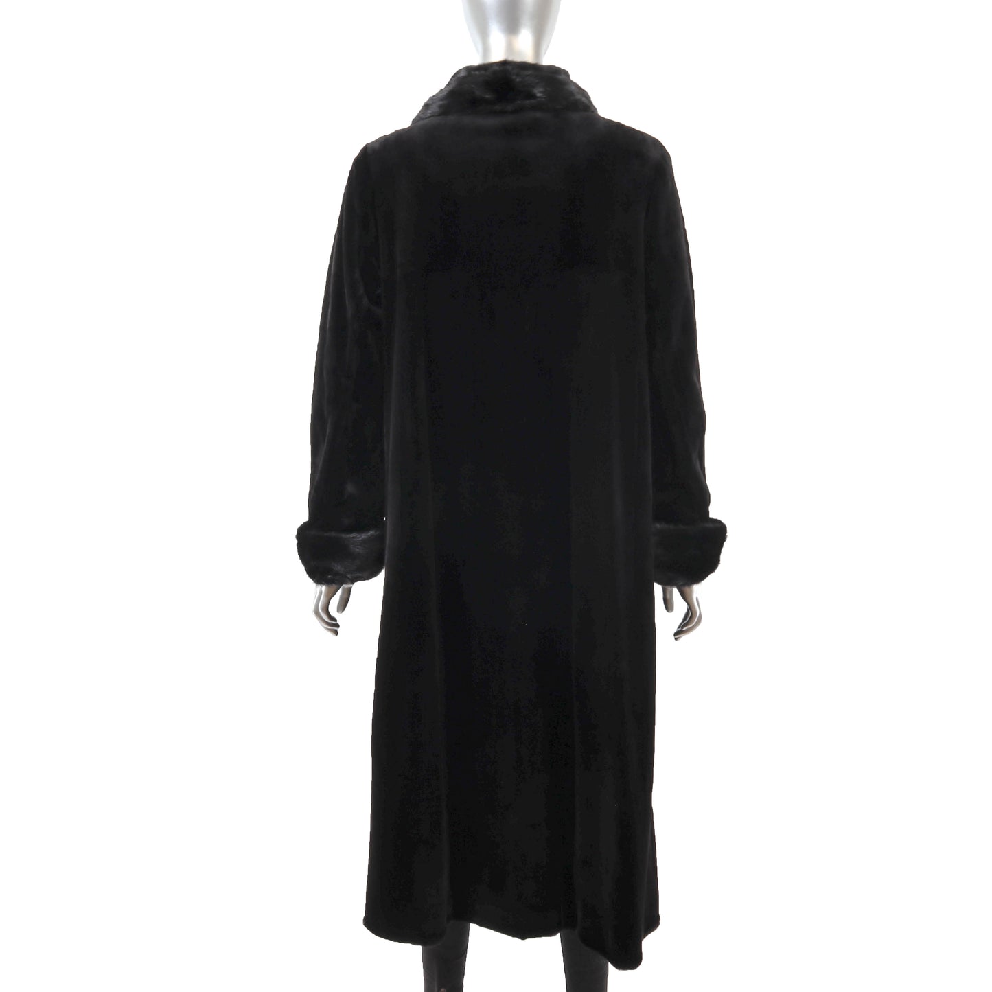 Black Sheared Reversible Mink Coat- Size M