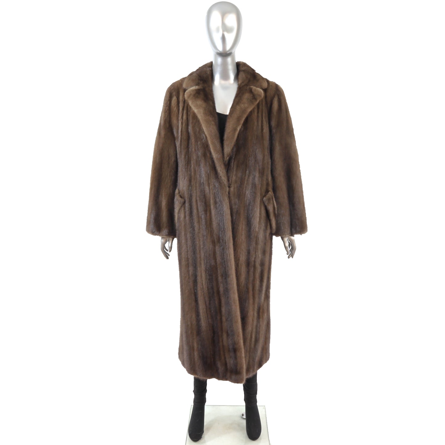 Brown Mink Coat- Size L