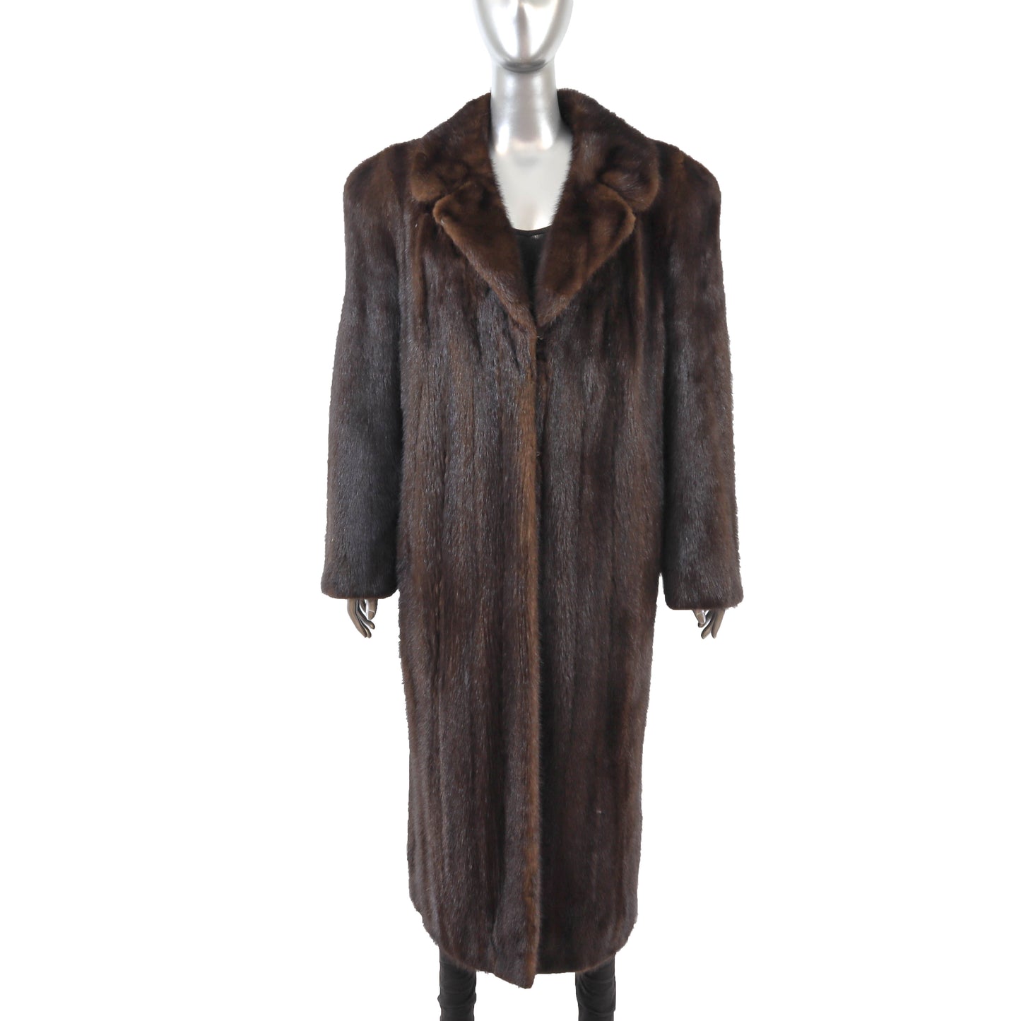 Brown Mink Coat- Size XL